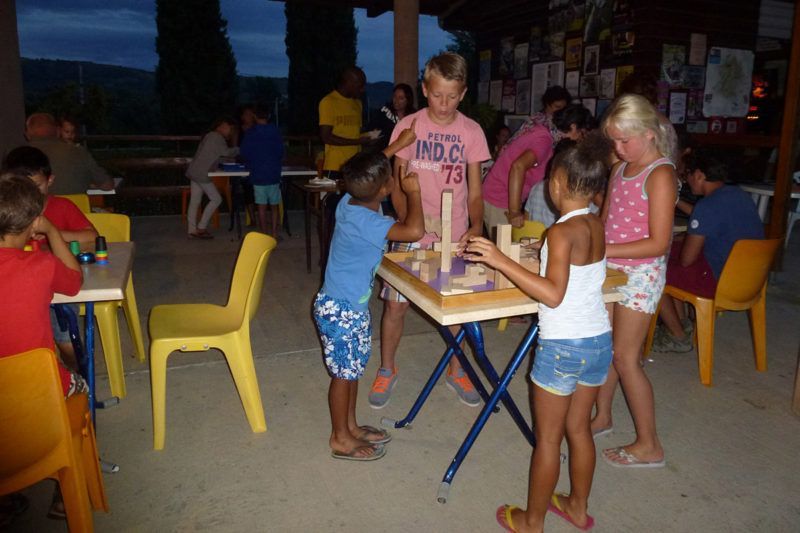 Entertainment at the campsite