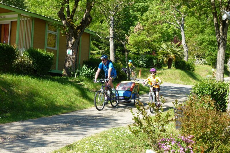 Bike reception at the campsite