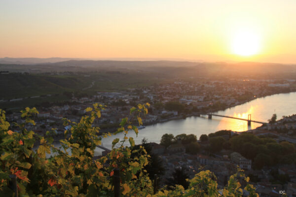 Coucher de soleil sur le Rhône