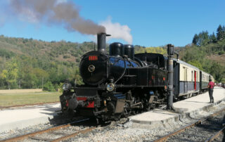 Le Mastrou - Steam train departing from Tournon